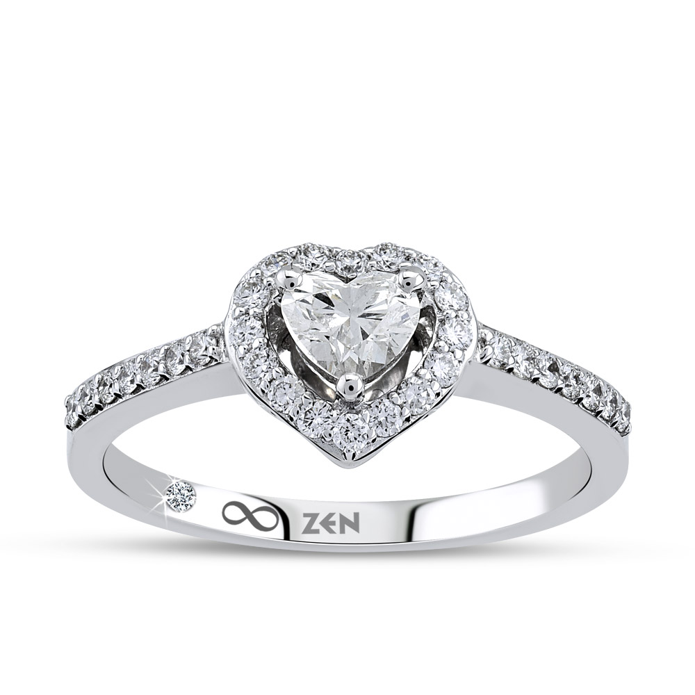 0.58 ct Heart Diamond Ring